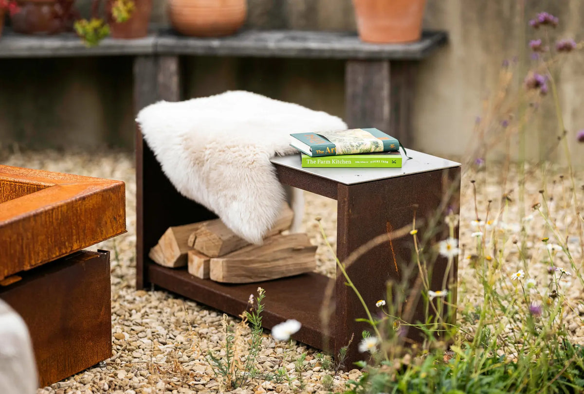 Cor-Ten Logstore Bench