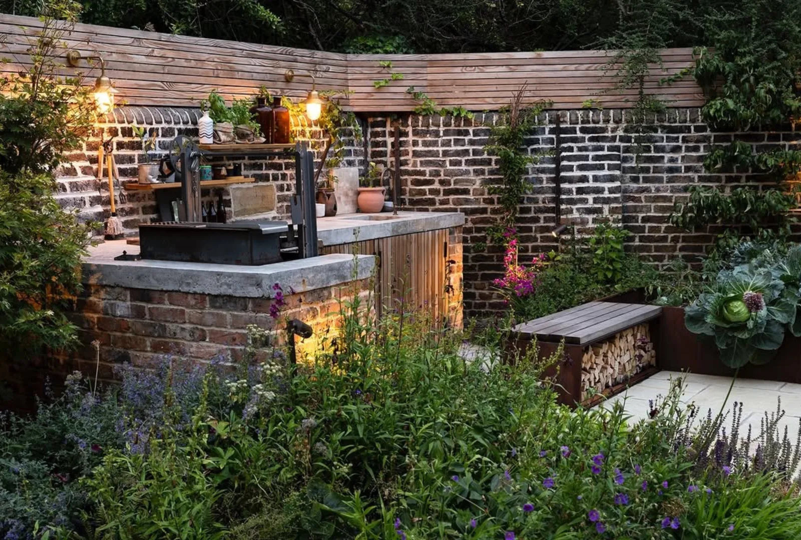 Asado Grill In A Designed Outdoor Kitchen