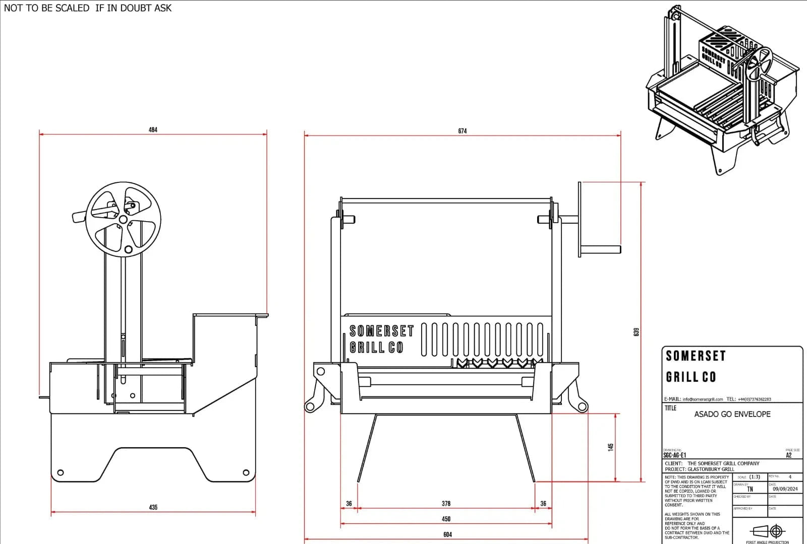 Somerset Grill Co Asado GO! Portable BBQ Grill Asado GO! Portable BBQ Grill