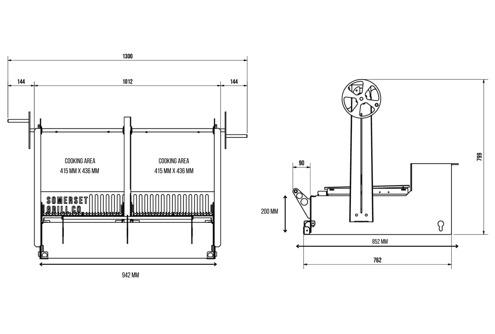Somerset Grill Co Grande Cor-Ten Argentinean Grill Grande Cor-Ten