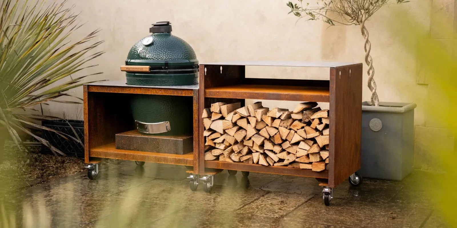 Somerset Grill Co Kitchen Green Egg Unit - CorTen Kitchen Green Egg Unit - CorTen