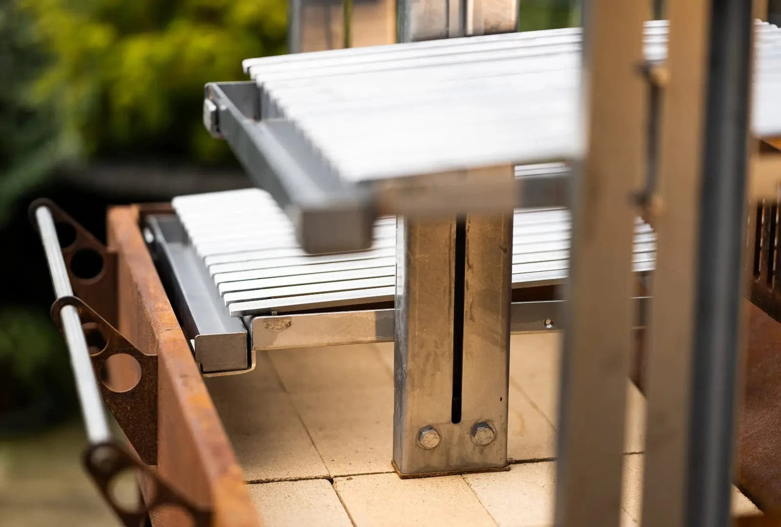 Somerset Grill Co Outdoor Kitchen with an Argentinian Grill Grande Cor-Ten Outdoor Kitchen Bundle