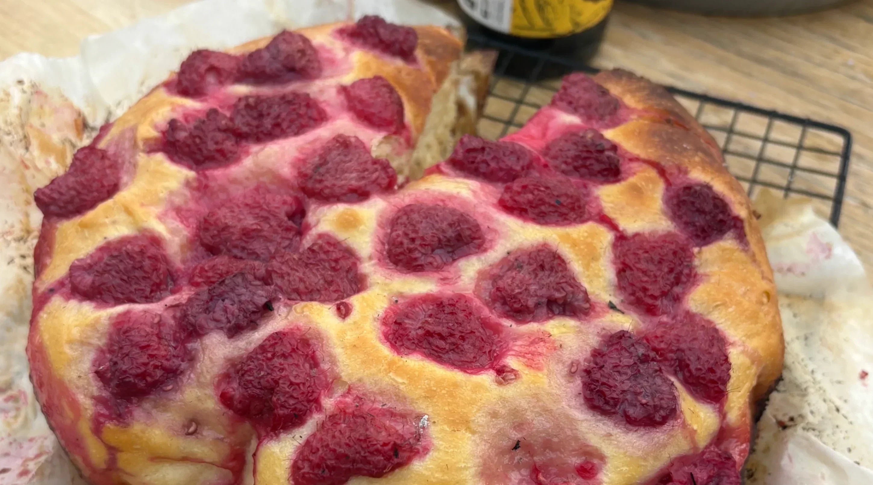 Ember-Baked Dolche Raspberry Cake