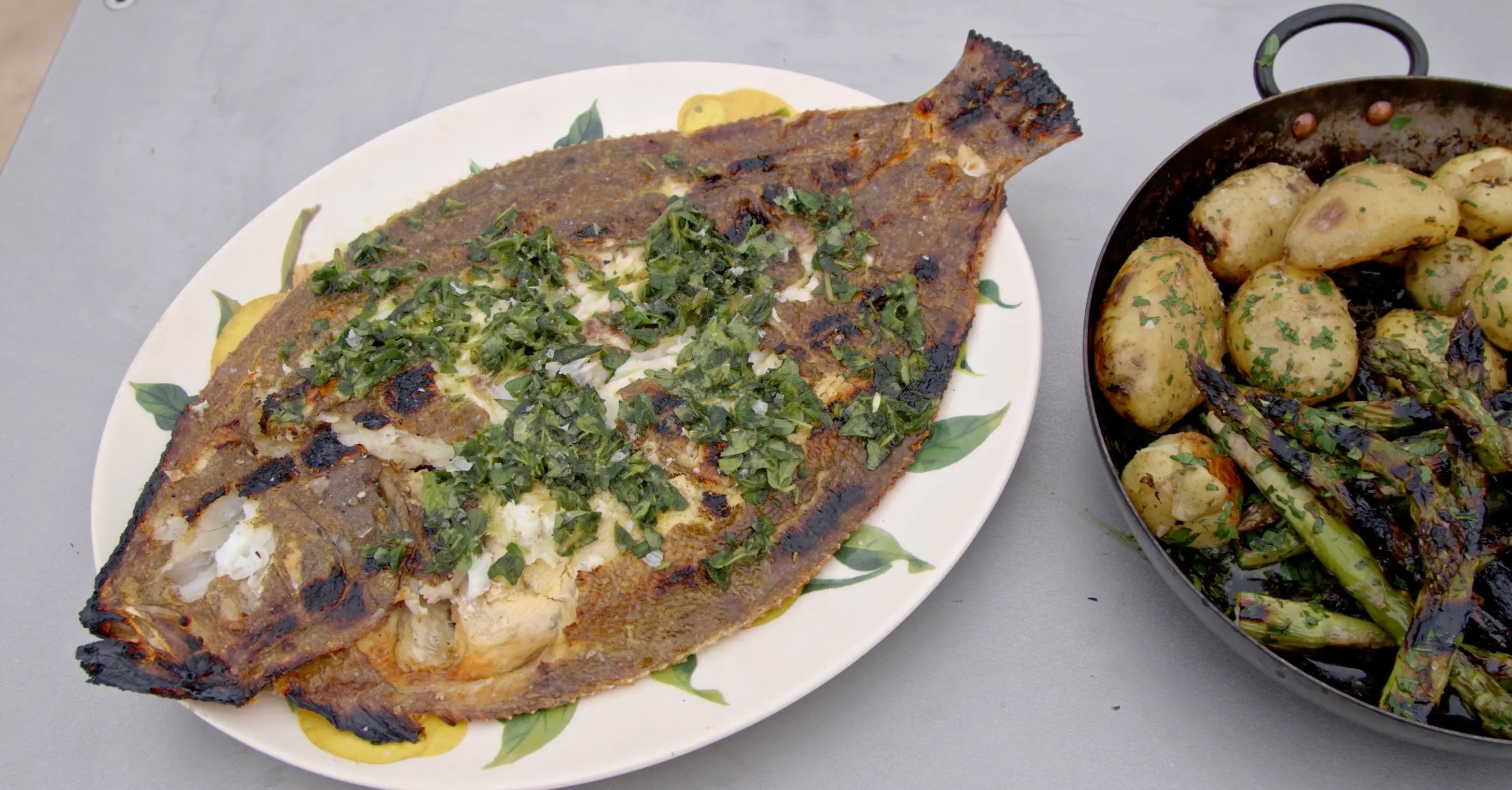 Grilled Brill with Salmoriglio
