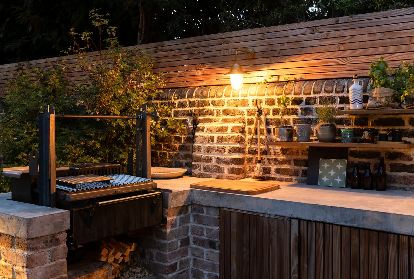 Asado Grill In A Designed Outdoor Kitchen