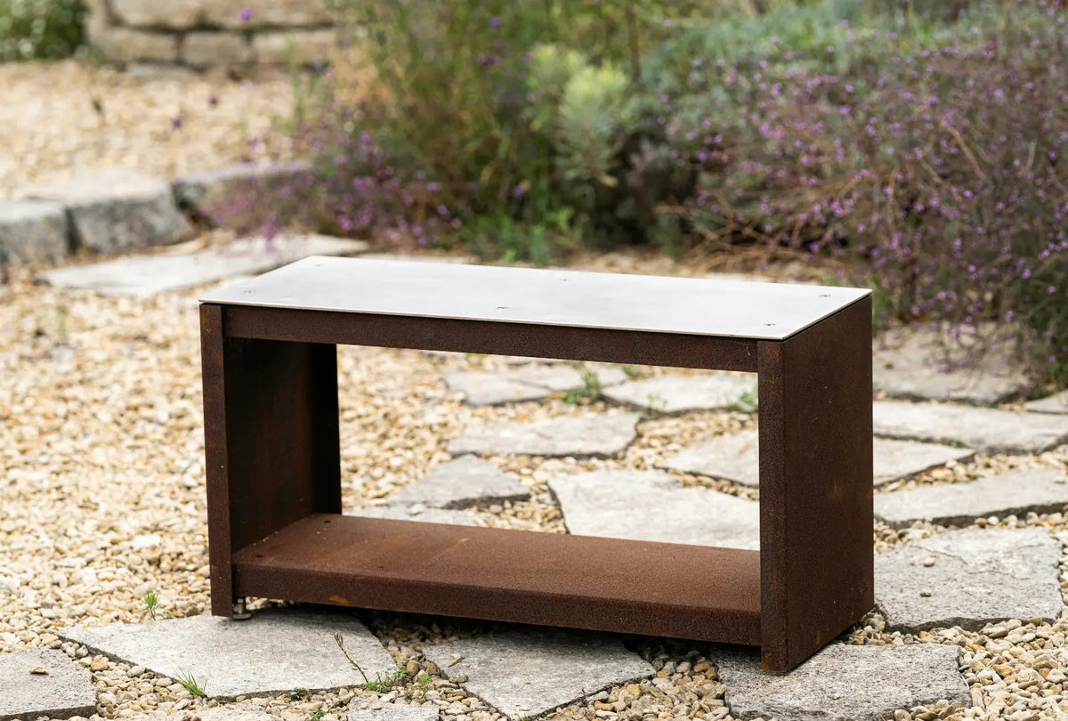 Cor-Ten Logstore Bench
