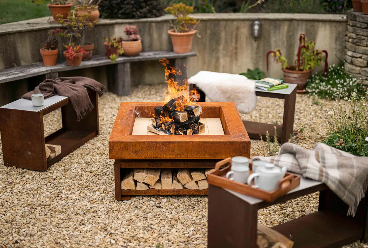 Cor-Ten Logstore Bench