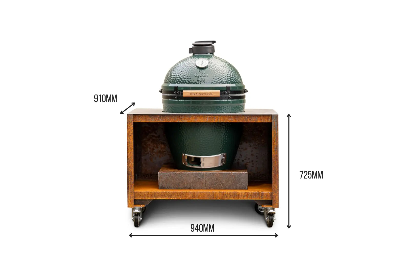 Kitchen Green Egg Unit - CorTen