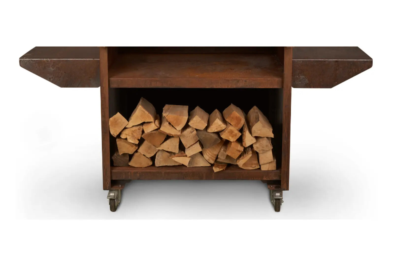 Grande Cor-Ten Woodstore Stand