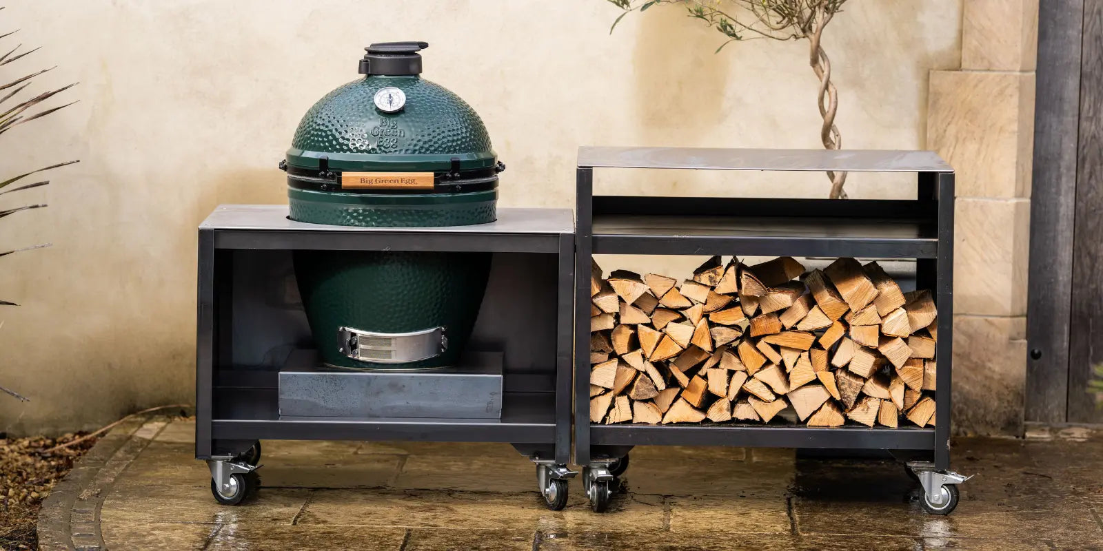 Kitchen Green Egg Unit - Gunmetal