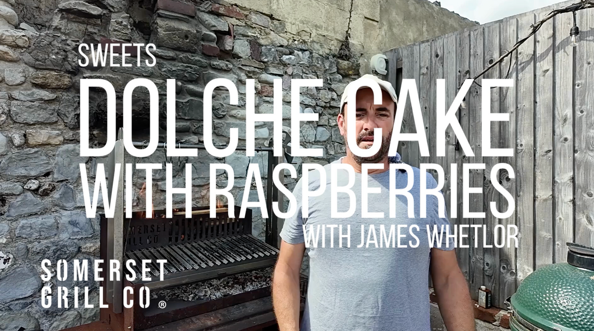 Ember-Baked Dolche Raspberry Cake