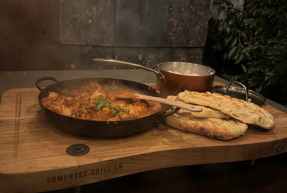 Wood-Fired Butter Chicken on Kebab Skewers