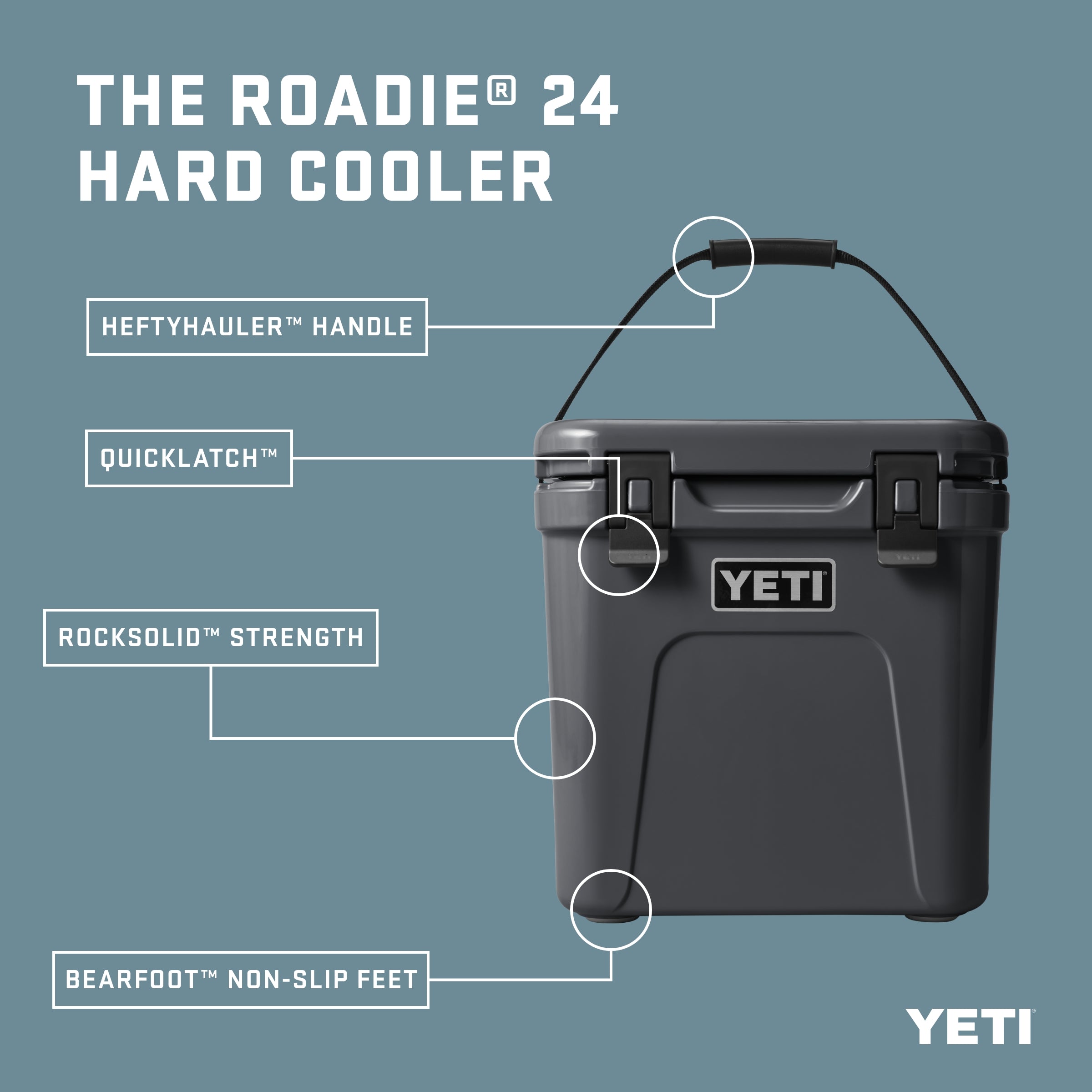 Yeti Roadie 24 Cooler - Charcoal