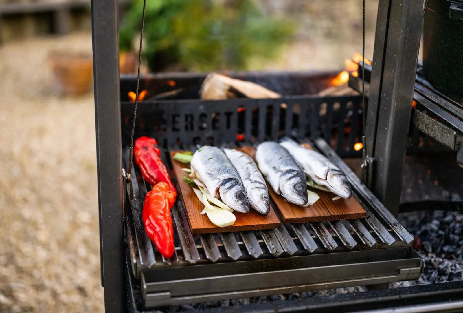 Somerset Grill Co Grande Gunmetal Argentinian Grill  Grande Gunmetal