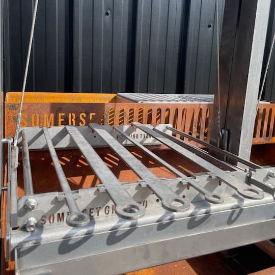 Somerset Grill Co Grande Kebab Rack for an Argentinian Grill Grande Kebab Rack