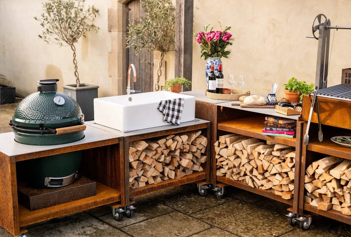 Somerset Grill Co Kitchen Belfast Sink Unit - CorTen Kitchen Belfast Sink Unit - CorTen