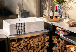 Somerset Grill Co  Kitchen Belfast Sink Unit - Gunmetal Kitchen Belfast Sink Unit - Gunmetal