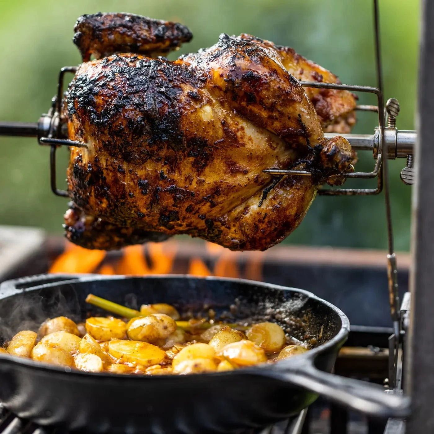 Whole Chicken Homemade Fire Pit Rotisserie Weber Fire Pit Spit